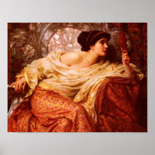 Pôster Pre-Raphaelite "O Espelho" de Sir Frank Dicksee