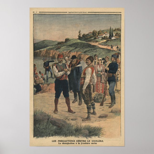 Poster Precautions taken to prevent cholera (Frente)