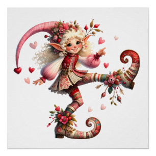 Pôster Precioso Love - Namorados Elf Characters Theme