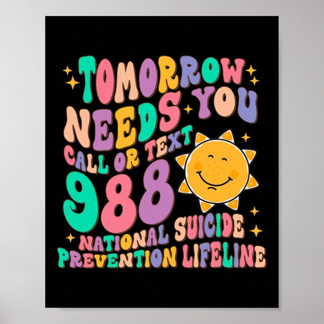Poster Precisa Chamá-Lo De Texto 988. (Frente)