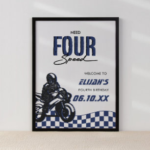 Poster Precisa De Quatro Rapazes De Quarto Aniversário De