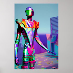 Poster Precisamos de um líder Ken Gage Robô Sci-Fi