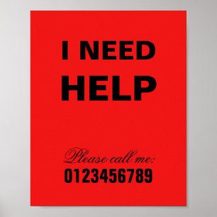 Poster Preciso de ajuda para a assistência de vizinhanç