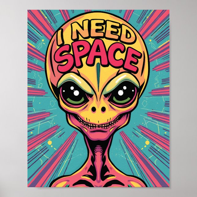 Poster Preciso de Alienígena espacial (Frente)