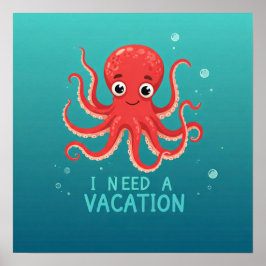 Poster Preciso De Férias.