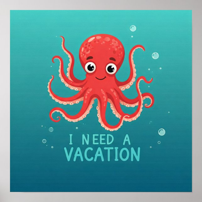 Poster Preciso De Férias. (Frente)