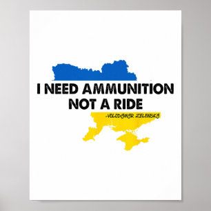 Poster Preciso de Munição Não de uma Carona Bandeira da U