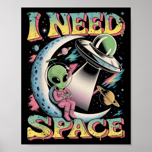 Poster Preciso de um retrato da Alienígena astronômica es (Frente)