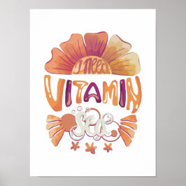 Poster Preciso de Vitamina Mar: Escapada do Pôr do Sol co
