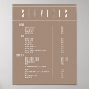 Poster Preços do salão