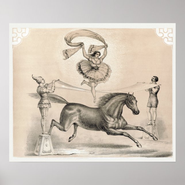 Poster Prédio De Circo Pulando Sobre Uma Fita Grande (Frente)