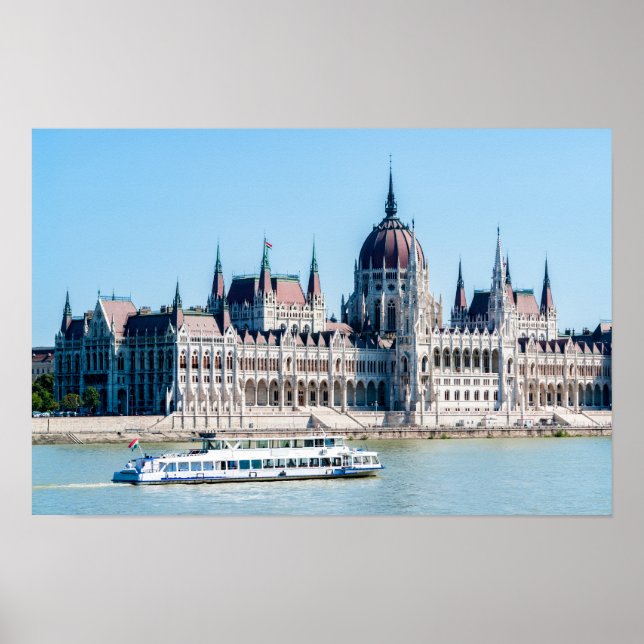 Poster Prédio do Parlamento Húngaro na cidade de Budapest (Frente)