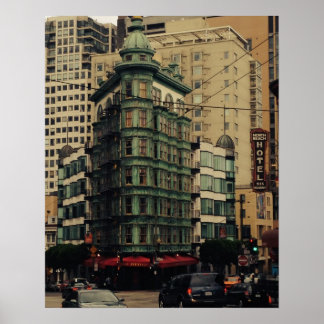 Pôster Prédio Verde de North Beach em São Francisco