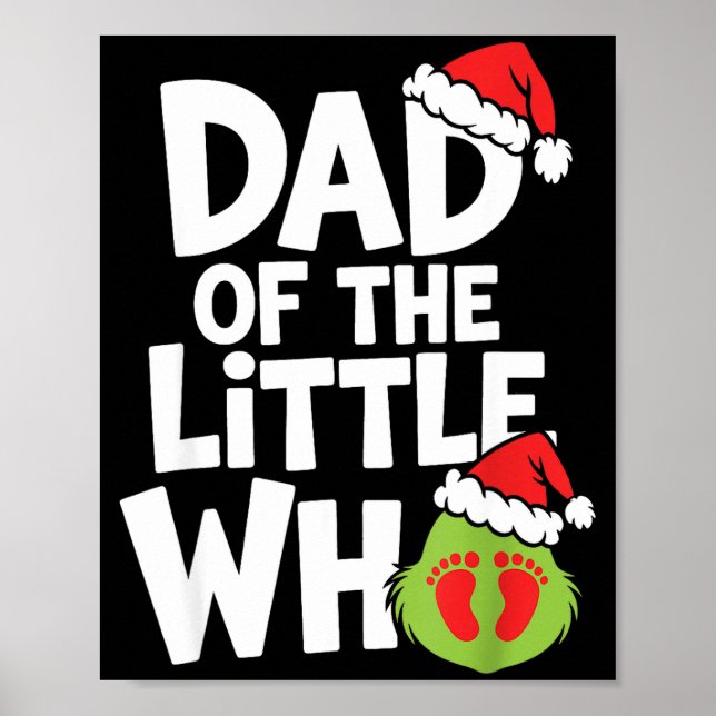 Poster Pregnancy Announcemen Dad Of The Little Who  (Frente)