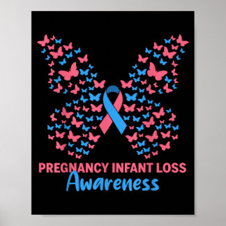 Poster Pregnancy Infant Loss Awareness Pink Blue Ribbon