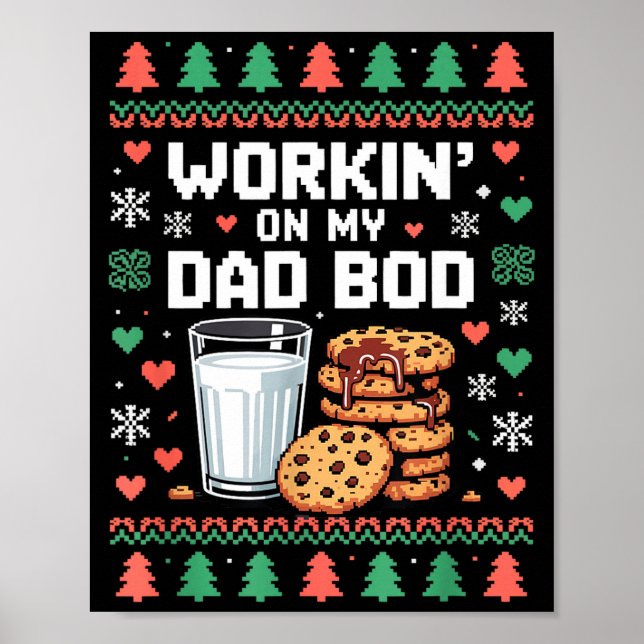 Poster Pregnancy New Mom Baby Pregnant Christmas Matching (Frente)