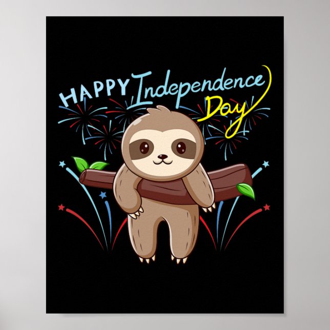 Poster Preguiça Feliz Dia da Independência  (Frente)