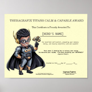Poster Prêmio de Terapia Pediátrica Calmo e Capaz