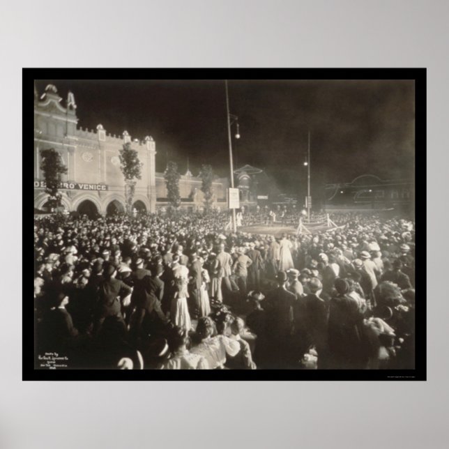 Poster Prêmio Fight Boxing Foto 1907 (Frente)
