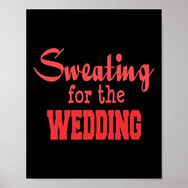 Poster Prêmio Funny Wedding Workout - Noiva Groom Marria (Frente)