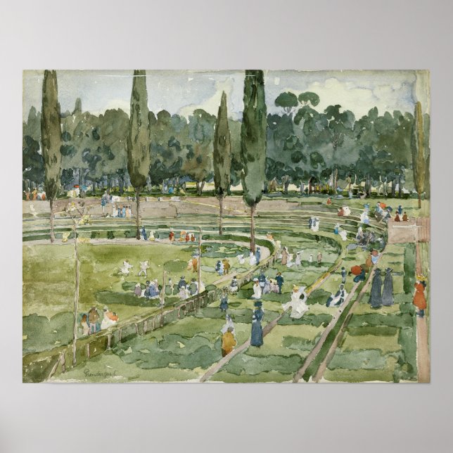 Poster Prendergast - A Pista de Corrida 1898 (Frente)