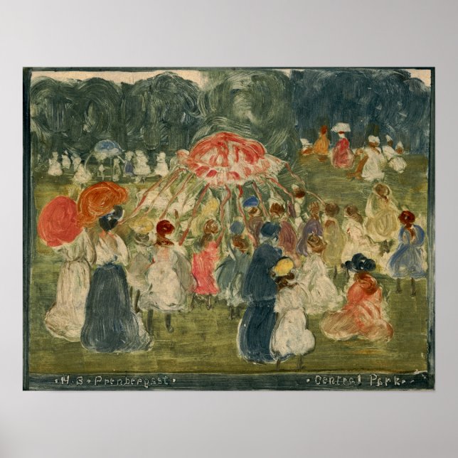 Poster Prendergast - Central Park 1901 (Frente)