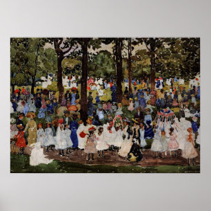 Pôster Prendergast - Dia de maio, Central Park