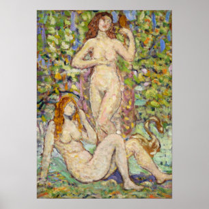 Poster Prendergast - Duas Figuras Com Swan 1910