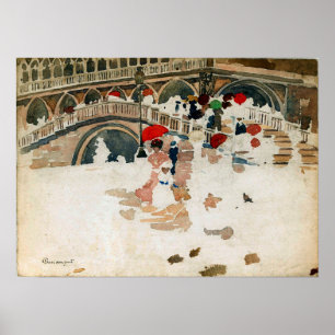 Poster Prendergast - Guarda-chuvas Na Veneza Chuva