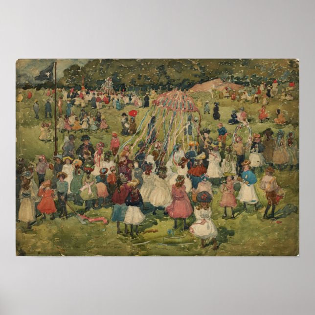 Poster Prendergast - May Day Central Park 1901 (Frente)