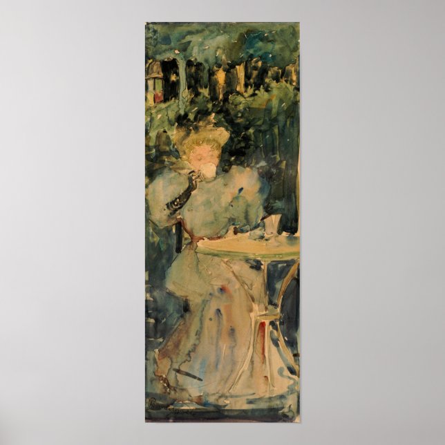Poster Prendergast - Mulher Bebendo Chá 1893 (Frente)