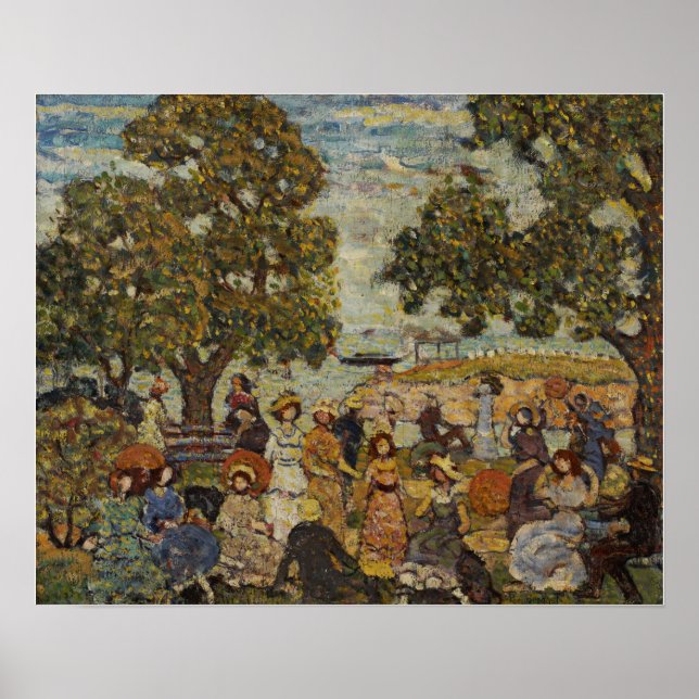 Poster Prendergast - Paisagem com figuras (Frente)