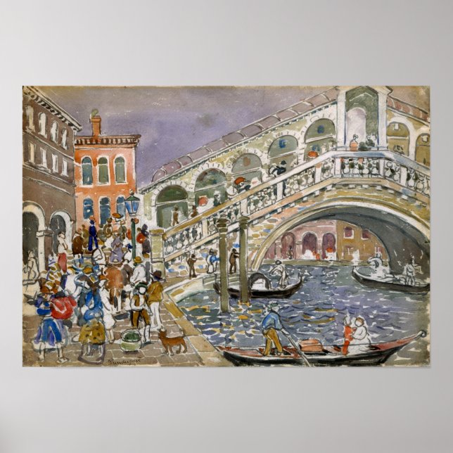 Poster Prendergast - Ponte de Rialto (Frente)