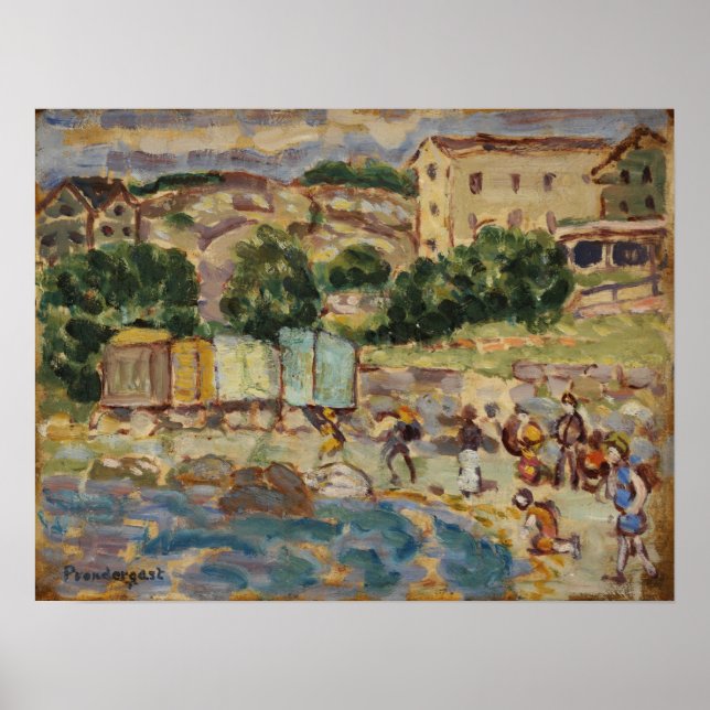 Poster Prendergast - Praia E Aldeia (Frente)