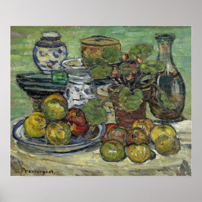 Poster Prendergast - Vida Estática Com Maçãs (Frente)