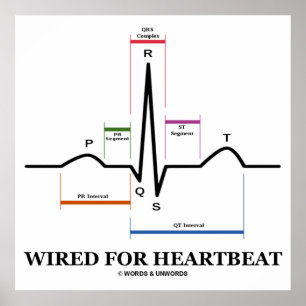 Pôster Prendido para o electrocardiograma da pulsação d