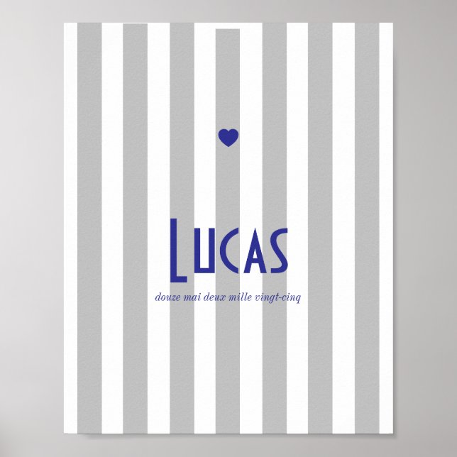 Poster prénom riviera gris (Frente)