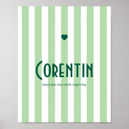 Poster prénom riviera vert