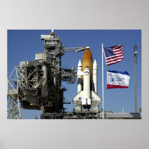 Pôster Preparações de Colômbia do vaivém espacial