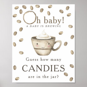 Poster Preparando café - Quantos doces estão no pote