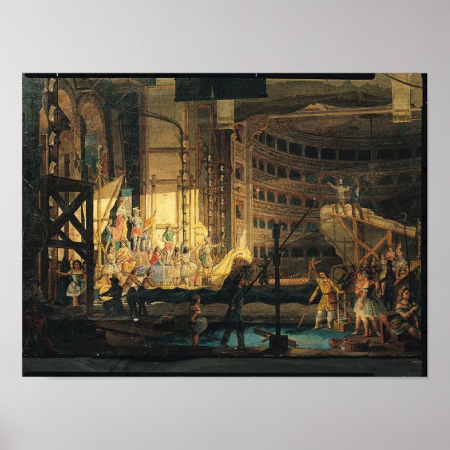 Poster Preparando Cenário em Teatro (Frente)