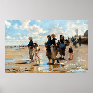 Poster Preparando-se para Pescar de John Singer Sargent