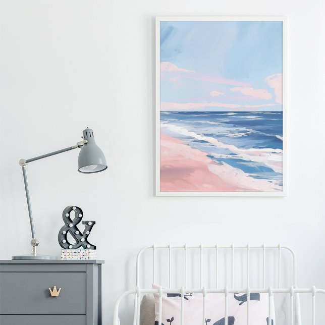 Poster Preppy Coastal Beach Gouache Art (Criador carregado)
