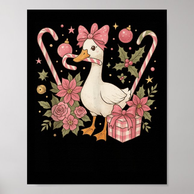 Poster Preppy Coquette Goose Christmas 2025 Family Matchi (Frente)