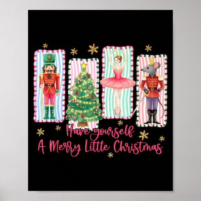 Poster Preppy Have Yourself A Merry Christmas Nutcracker  (Frente)