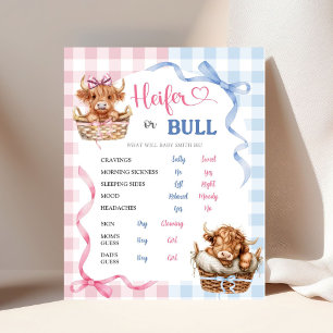 Poster Preppy Heifer ou Bull Gênero Revelam velhas histór