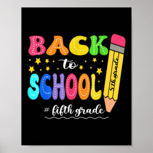 Poster Preppy Hello 5 Grade Para O Primeiro Dia De Volta