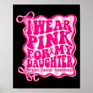 Poster Preppy I Veste Rosa Para Minha Filha Cancer Da Mam