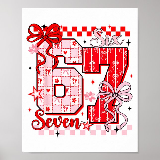 Poster Preppy Nk Valentine 67 Six Seven Meme Valentines D (Frente)