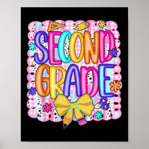 Poster Preppy Segundo 2º Ano Volta às Aulas Coquette Bo